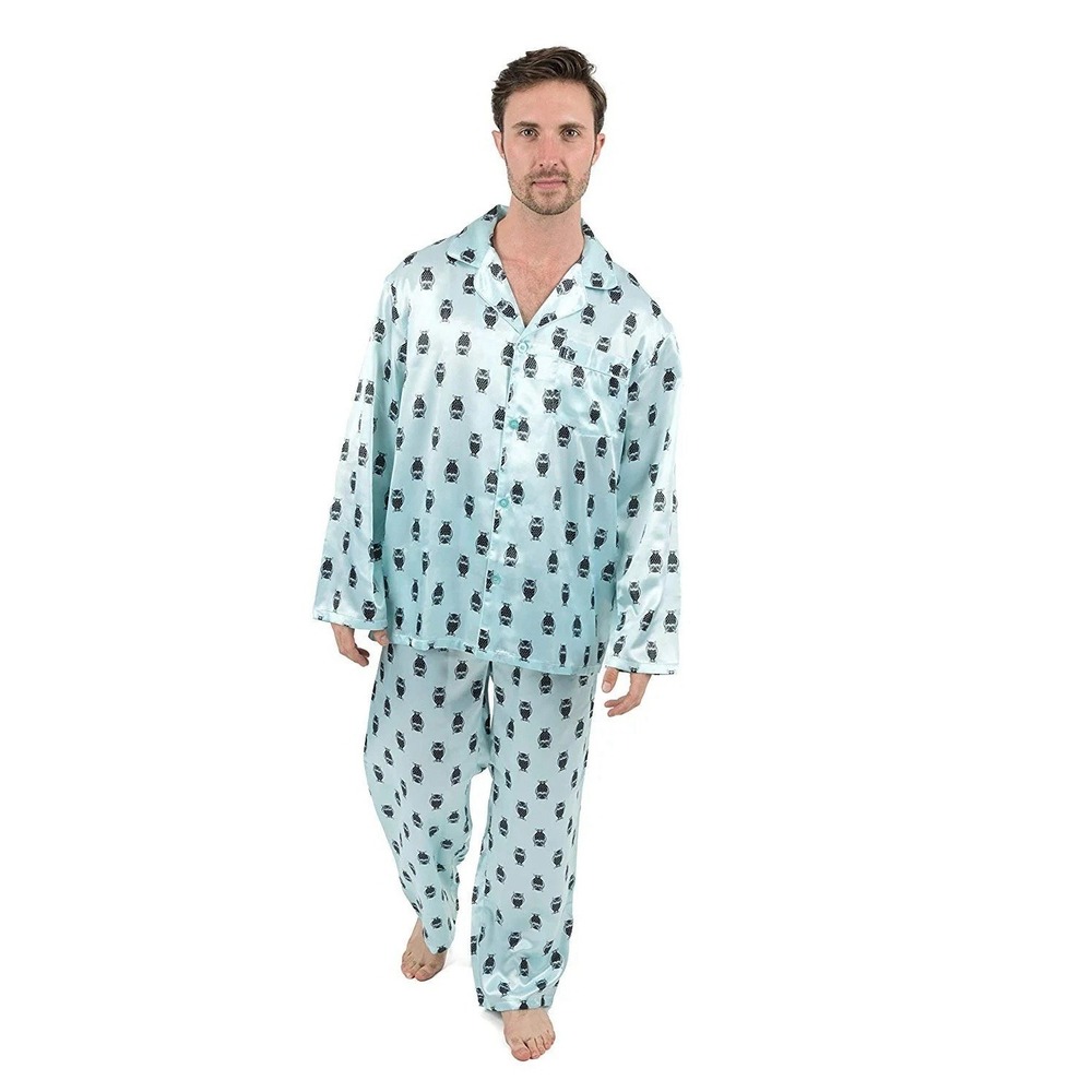 Leveret Men's 2 Piece Satin Pajama Set NWT 2xl Owl